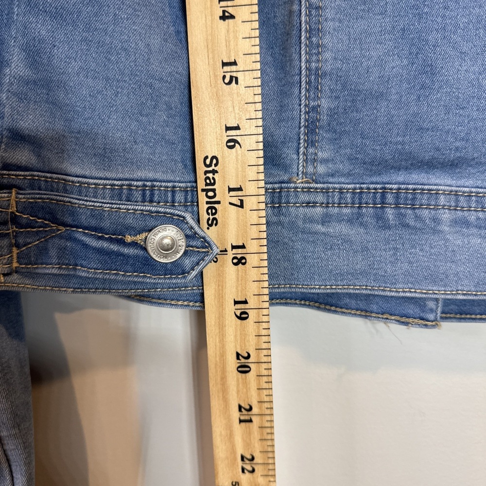 Wax Jean Basic Denim Jacket Large Light Wash - image 6